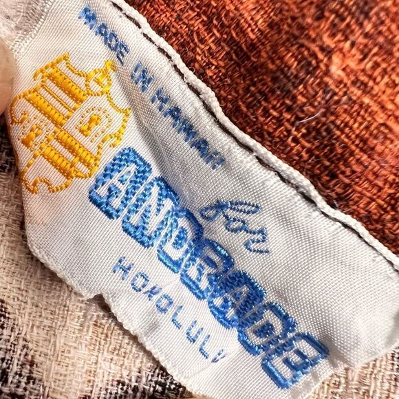 Vintage 1960’s Tiki Tapa Designs Barkcloth Hawaiian Maxi Wrap Skirt - Picture 6 of 13